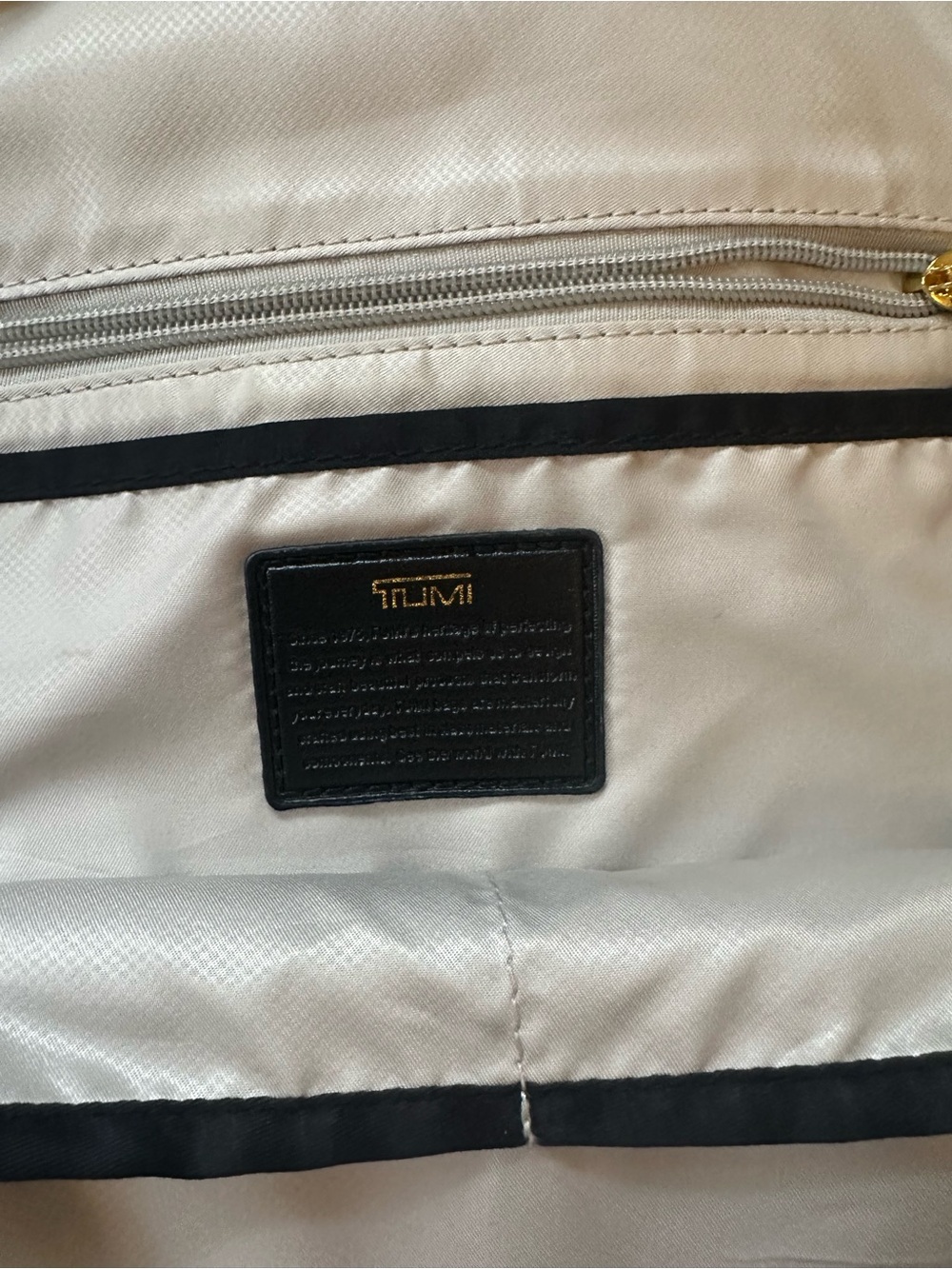 Tumi Voyageur Carson Black Backpack with Gold Hardware Accents - Picture 4 of 4